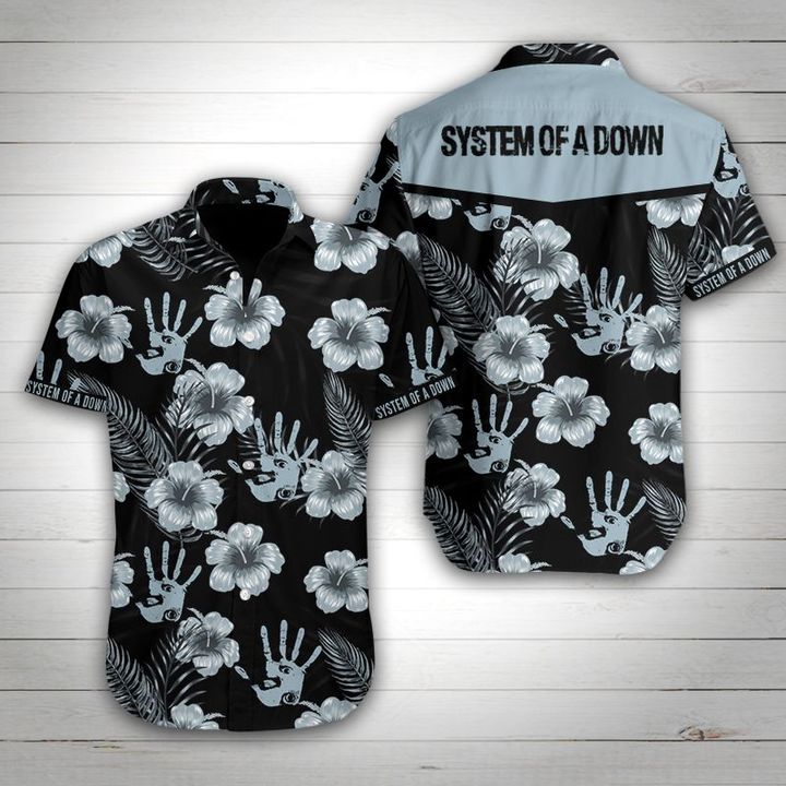 System of a down tropical flower hawaiian shirt