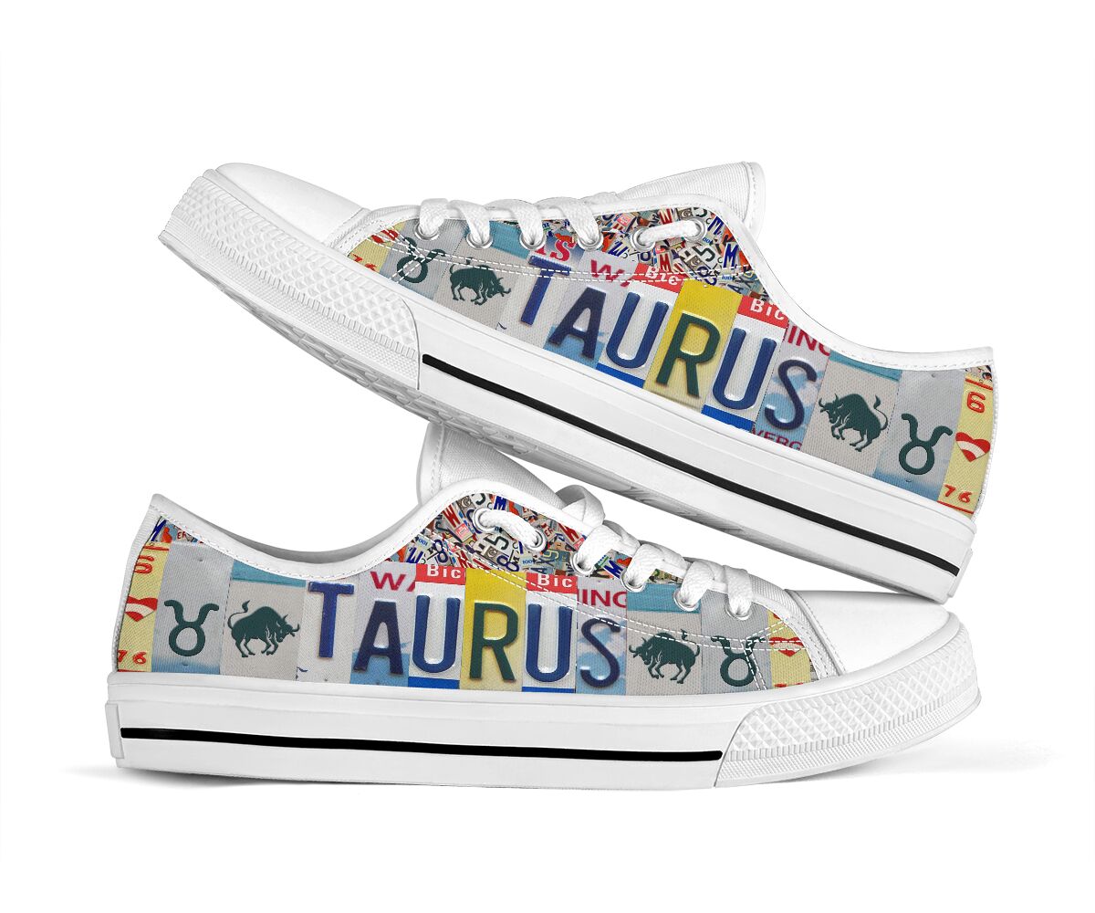 Taurus license plates low top shoes - pic 1