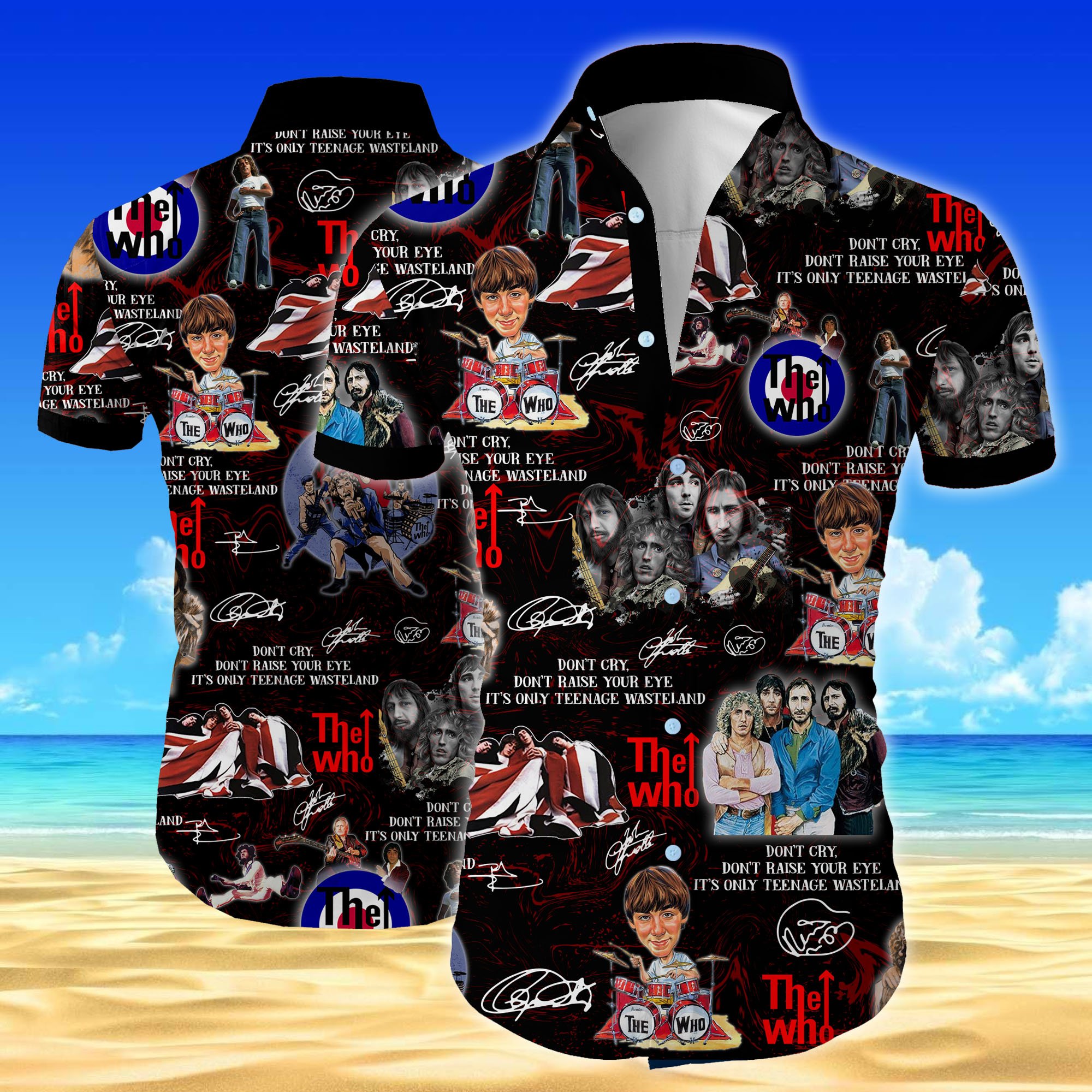 The who all over printed hawaiian shirt – maria