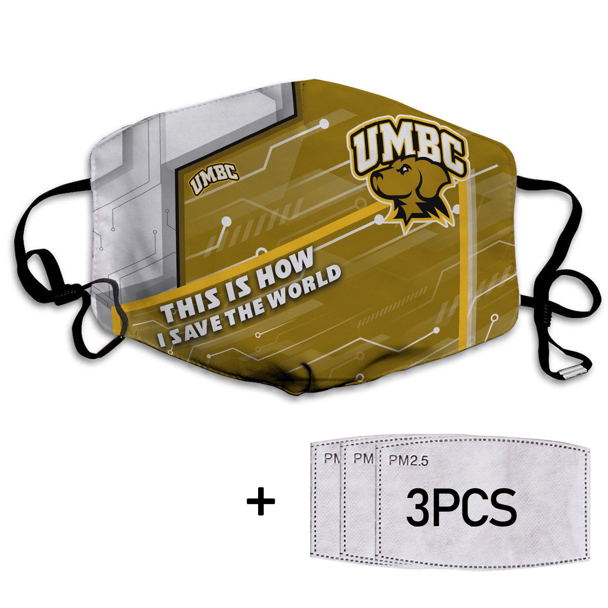 UMBC Retrievers This Is How I Save The World Face Mask