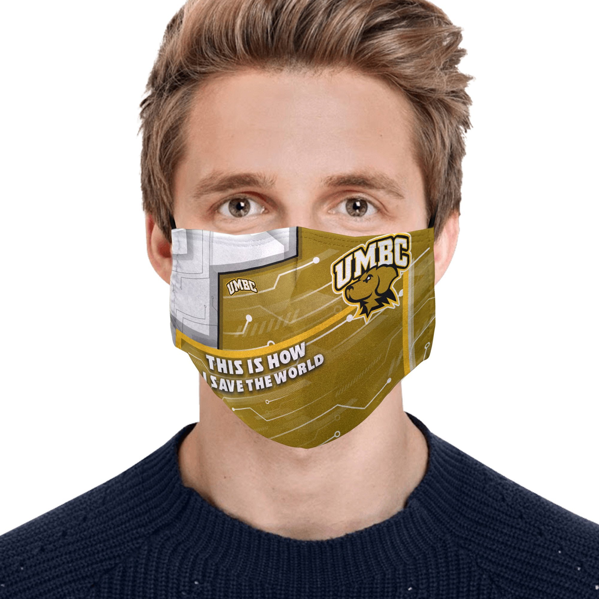 UMBC Retrievers This Is How I Save The World Face Mask