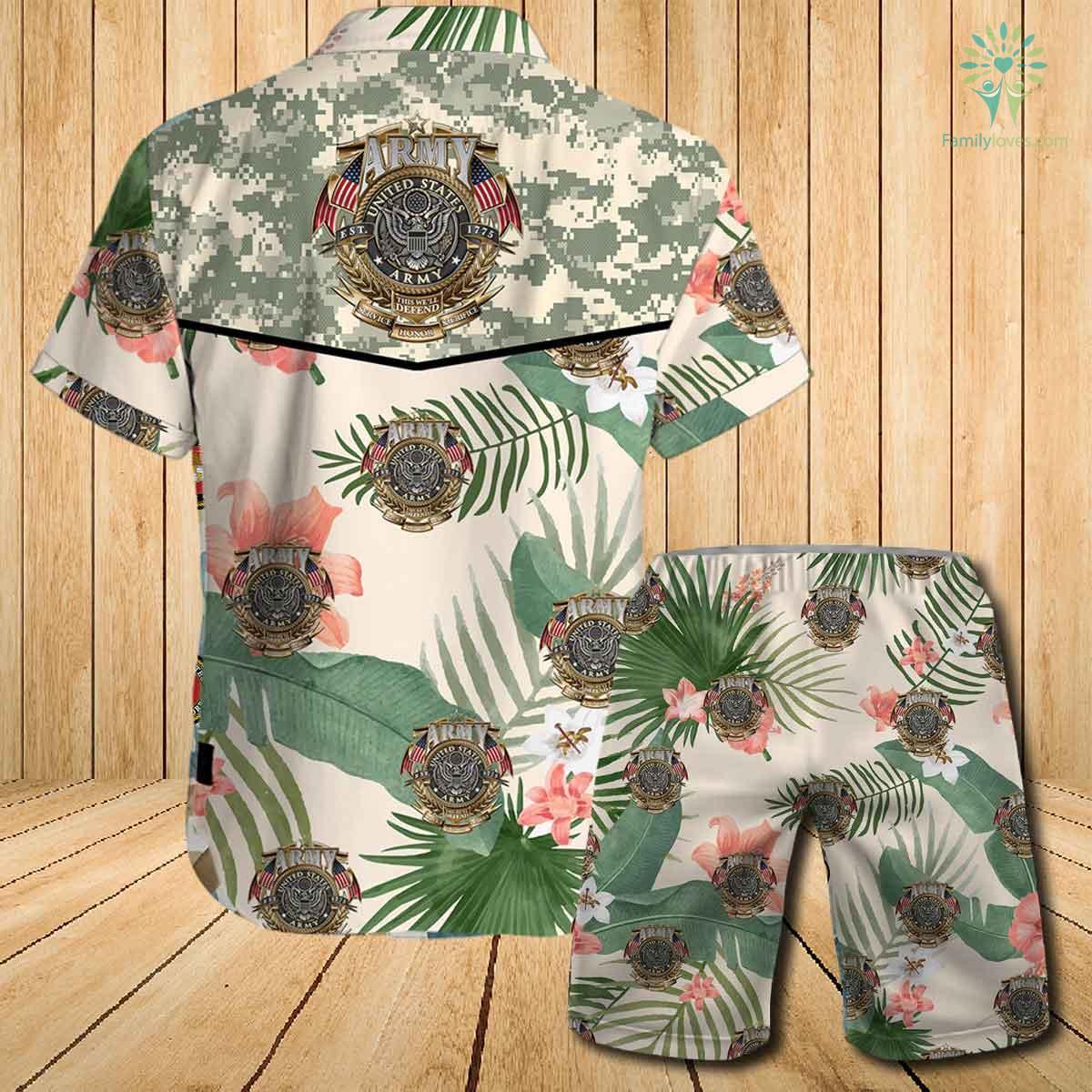 US army this well defend since 1775 honor service sacrifice all over printed hawaiian shirt