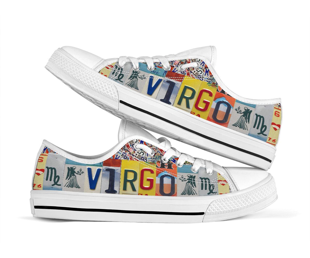 Virgo license plates low top shoes - pic 1
