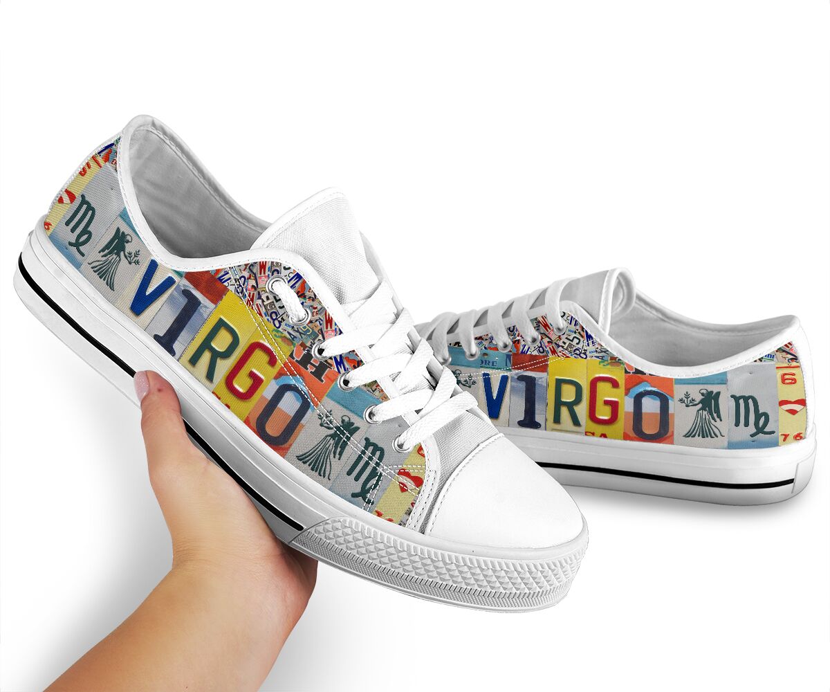 Virgo license plates low top shoes - pic 2