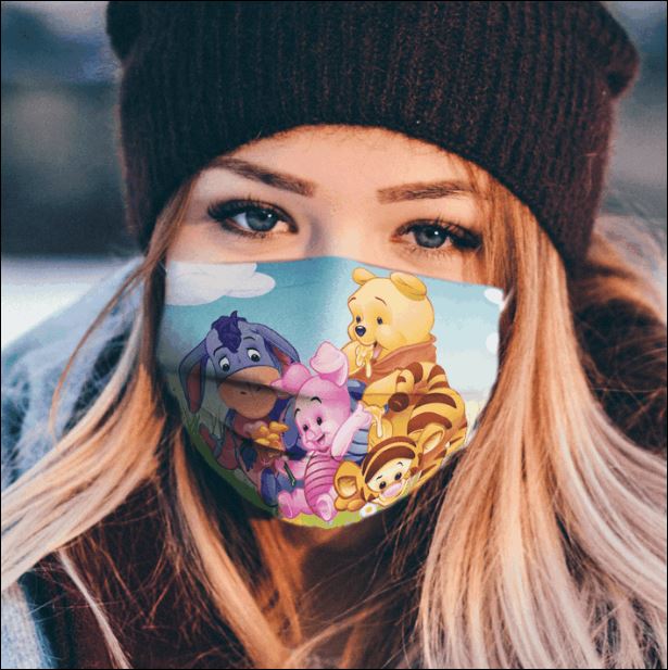 Winnie The Pooh cartoon characters face mask