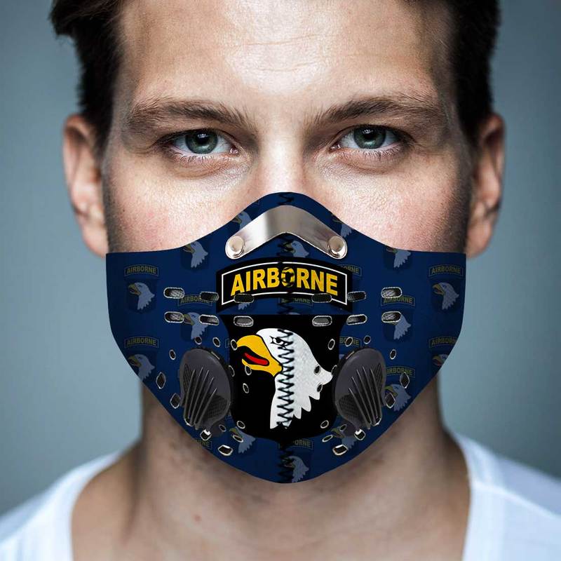 101st airborne division anti pollution filter activated carbon face mask