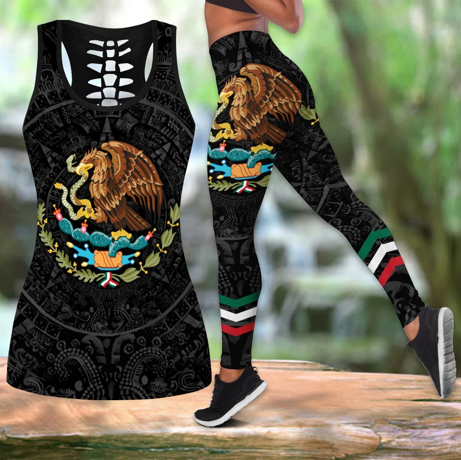 Aztec Mexico hollow tank top and legging – Hothot 130720