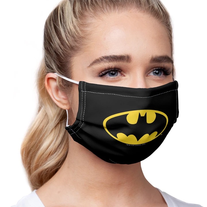 Batman bat shield logo face mask