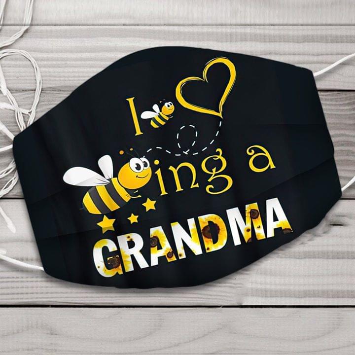 Bee I love being a grandma face mask