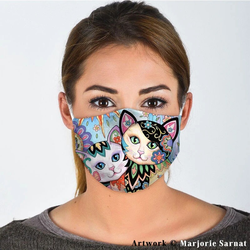 Cat all over prints face mask