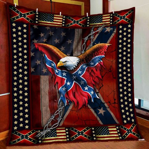 Confederate american history quilt blanket