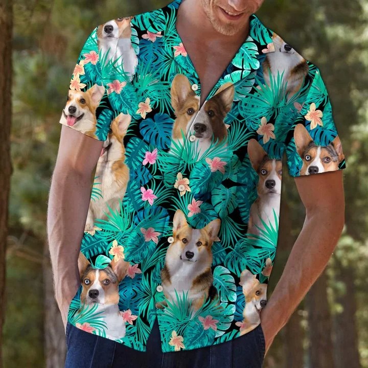 Corgi hawaiian shirt.