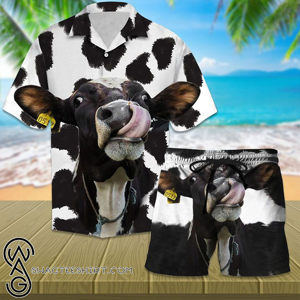 Cow face hawaiian shirt
