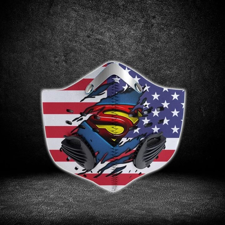 DC comics superman american flag filter activated carbon face mask