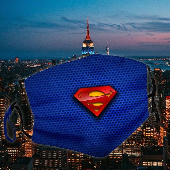 DC comics superman symbol all over printed face mask
