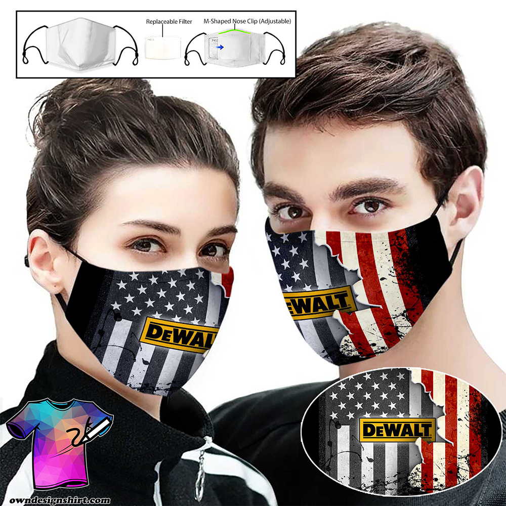 Dewalt american flag full printing face mask