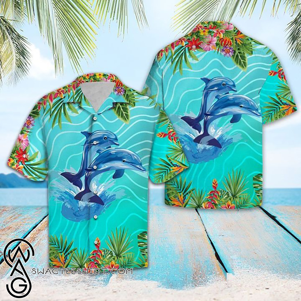 Dolphin love summer hawaiian shirt – Maria