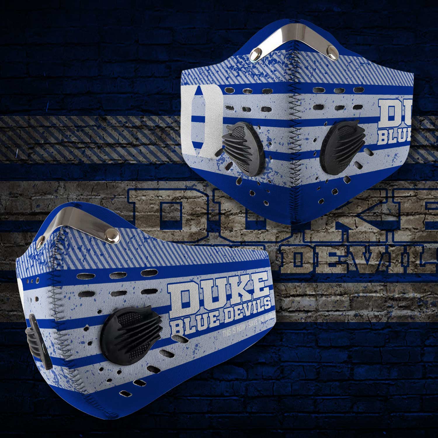 Duke blue devils men's basketball this is how i save the world face mask