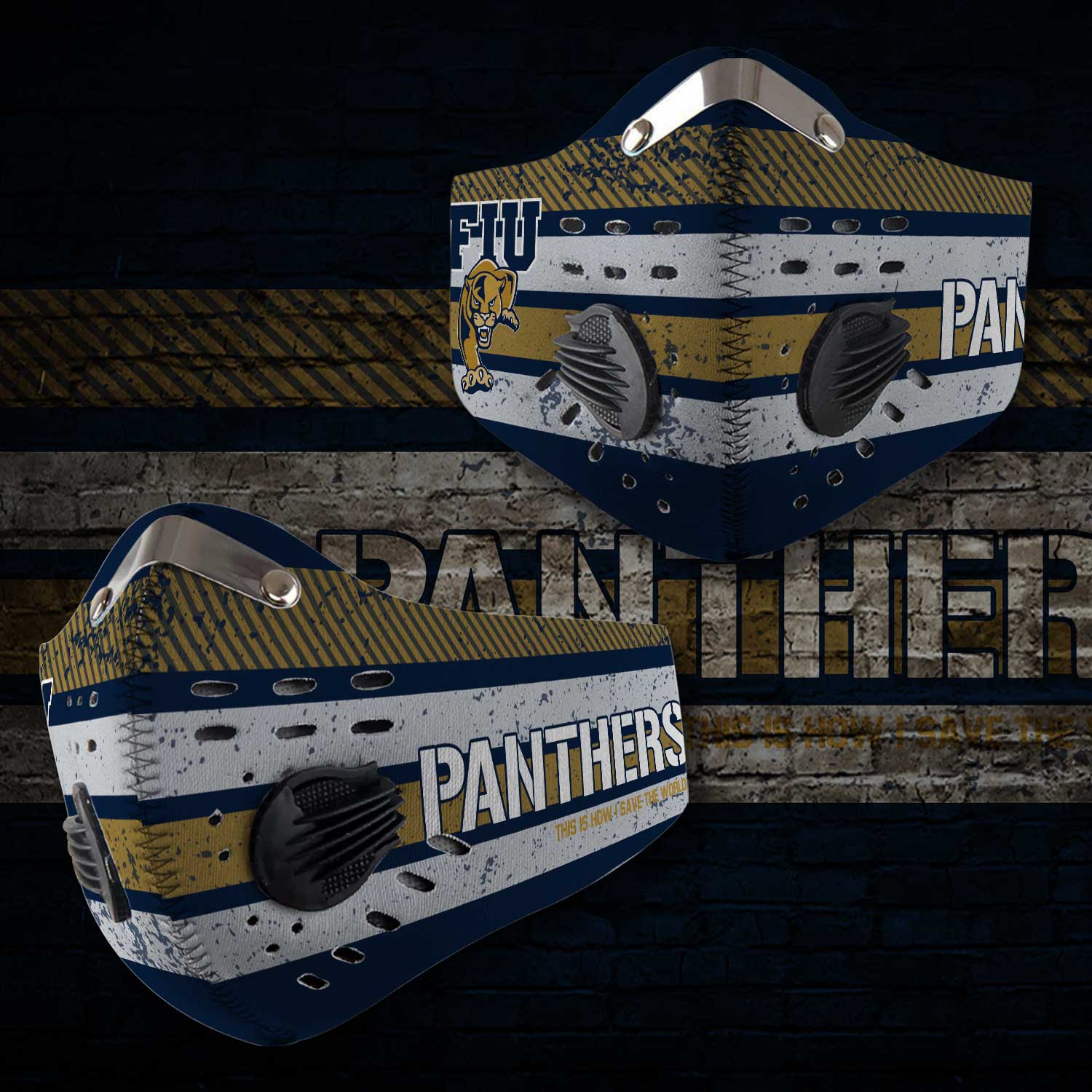 FIU panthers football this is how i save the world face mask