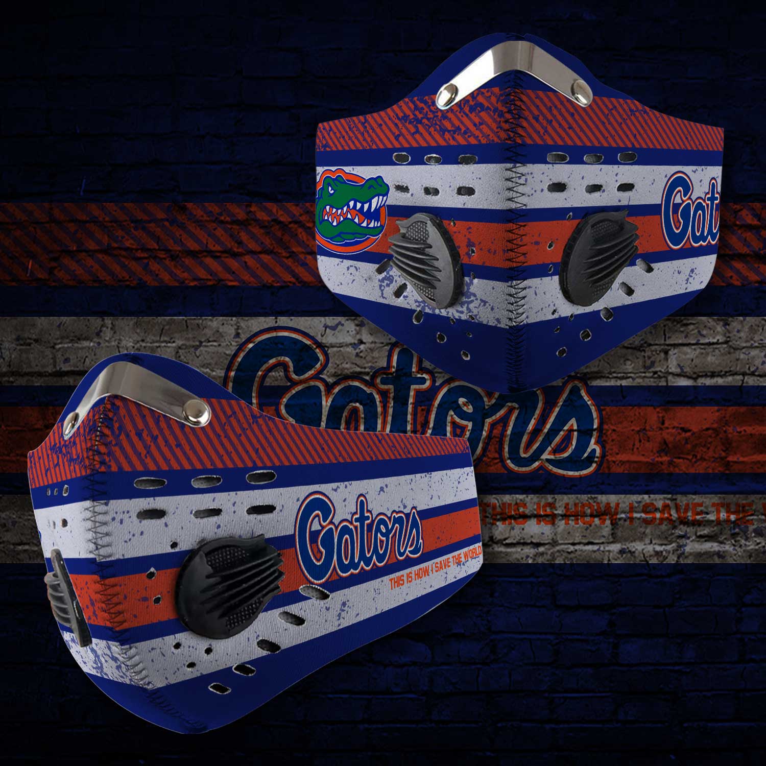 Florida gators this is how i save the world carbon filter face mask