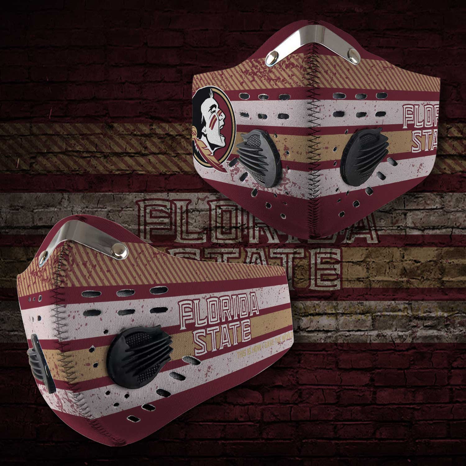 Florida state seminoles football this is how i save the world face mask – maria
