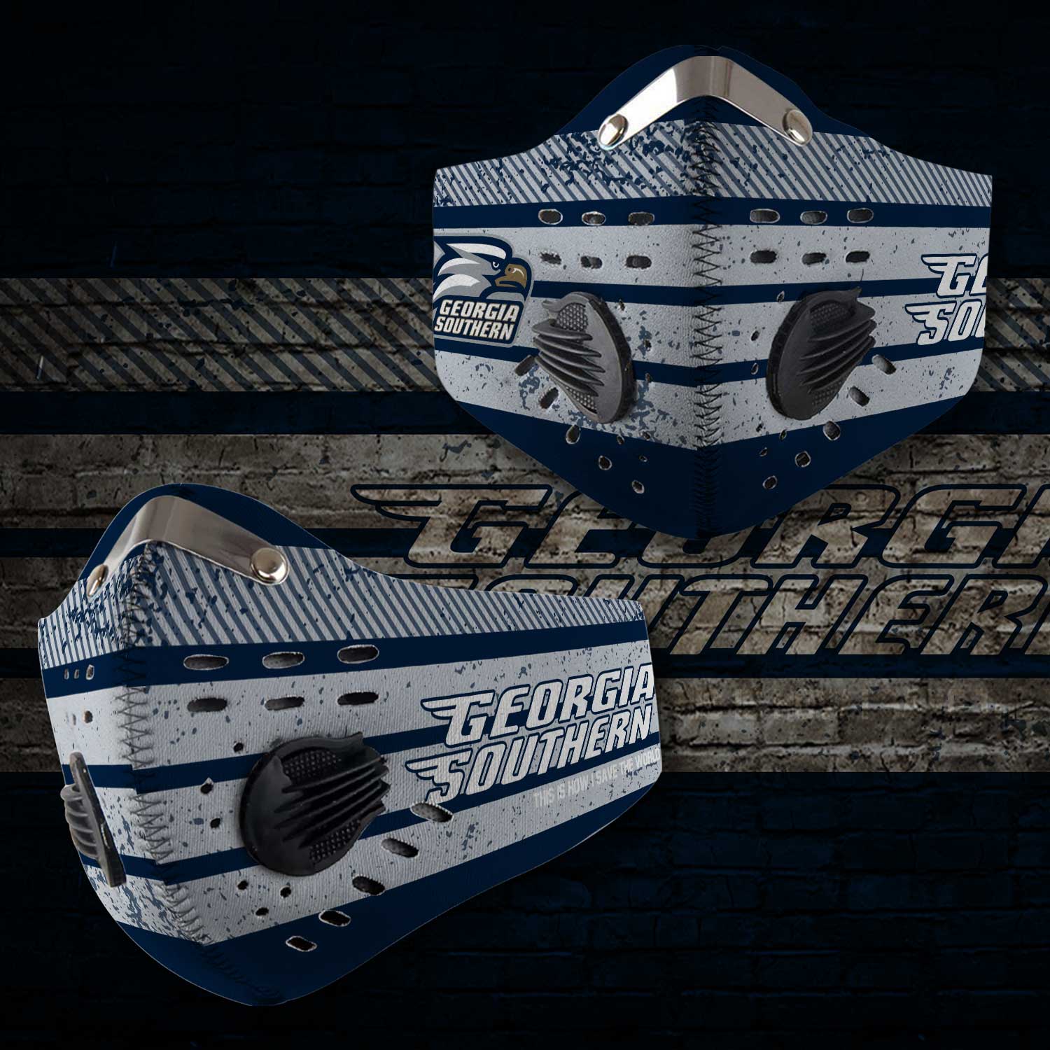 Georgia southern eagles football this is how i save the world face mask