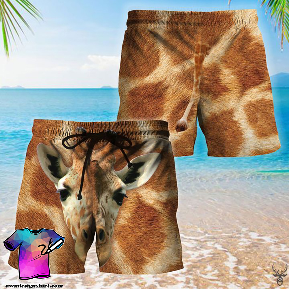 Giraffe hawaiian shorts