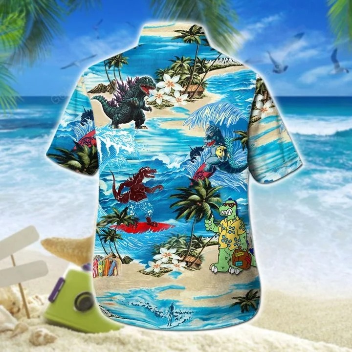 Godzilla hawaiian shirt and short 2