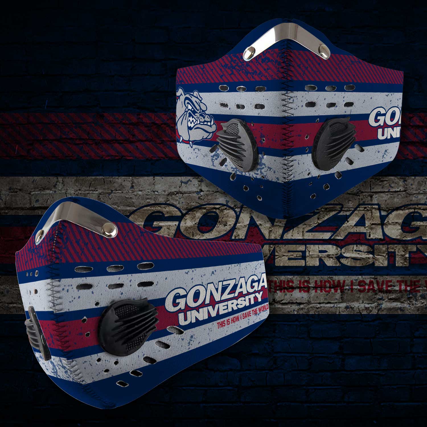 Gonzaga bulldogs men's basketball this is how i save the world face mask