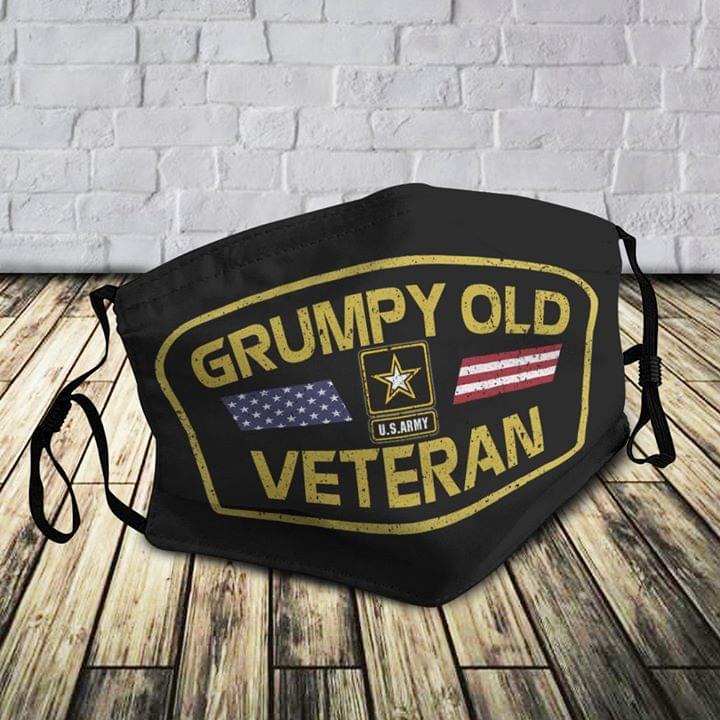Grumpy Old US Army Veteran cloth mask