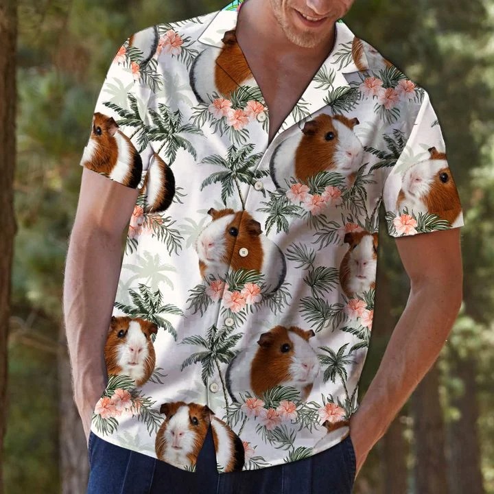 Guinea pig tropical vintage hawaiian shirt 1