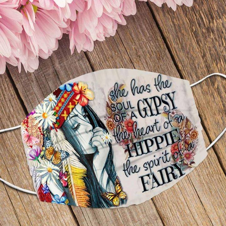 Gypsy hippie fairy face mask ad