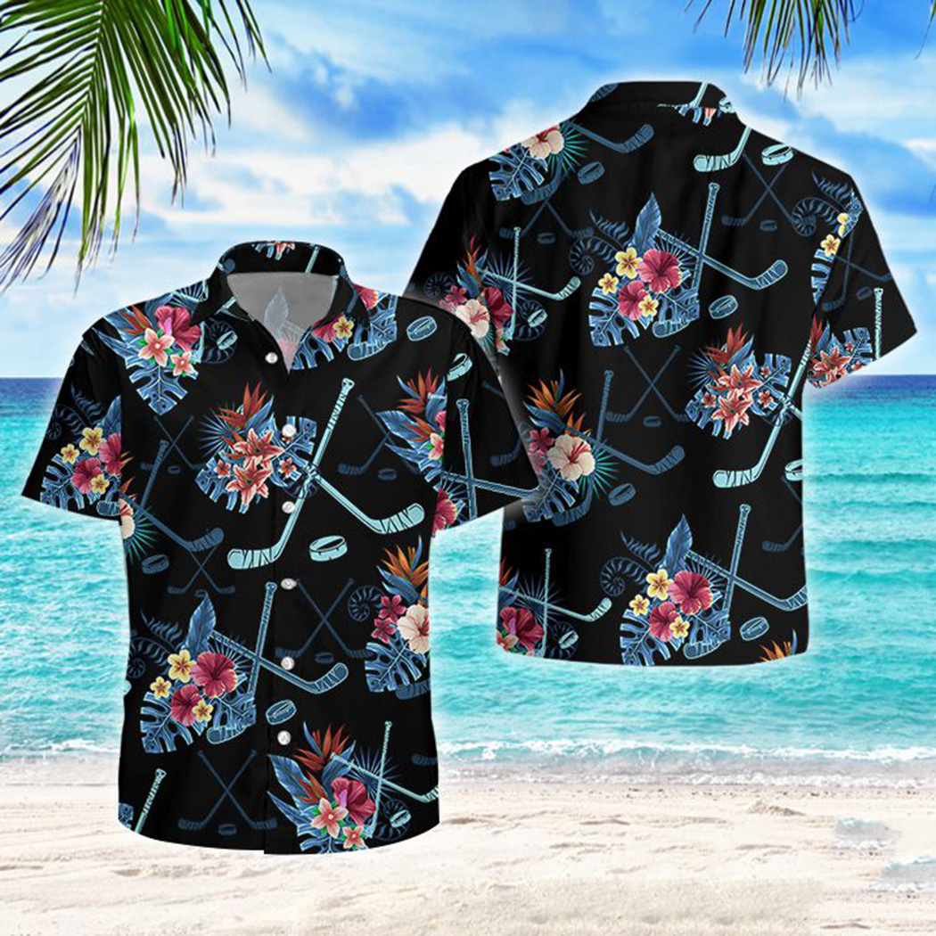 Hockey tropical hawaiian shirt