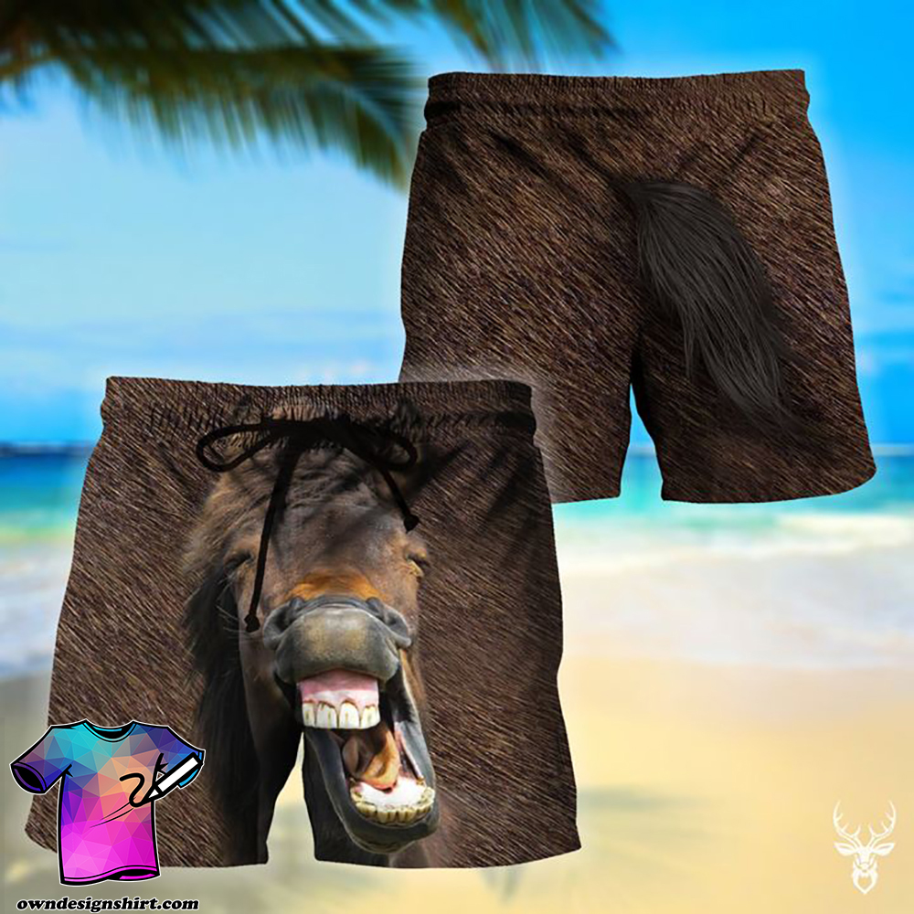 Horse hawaiian shorts