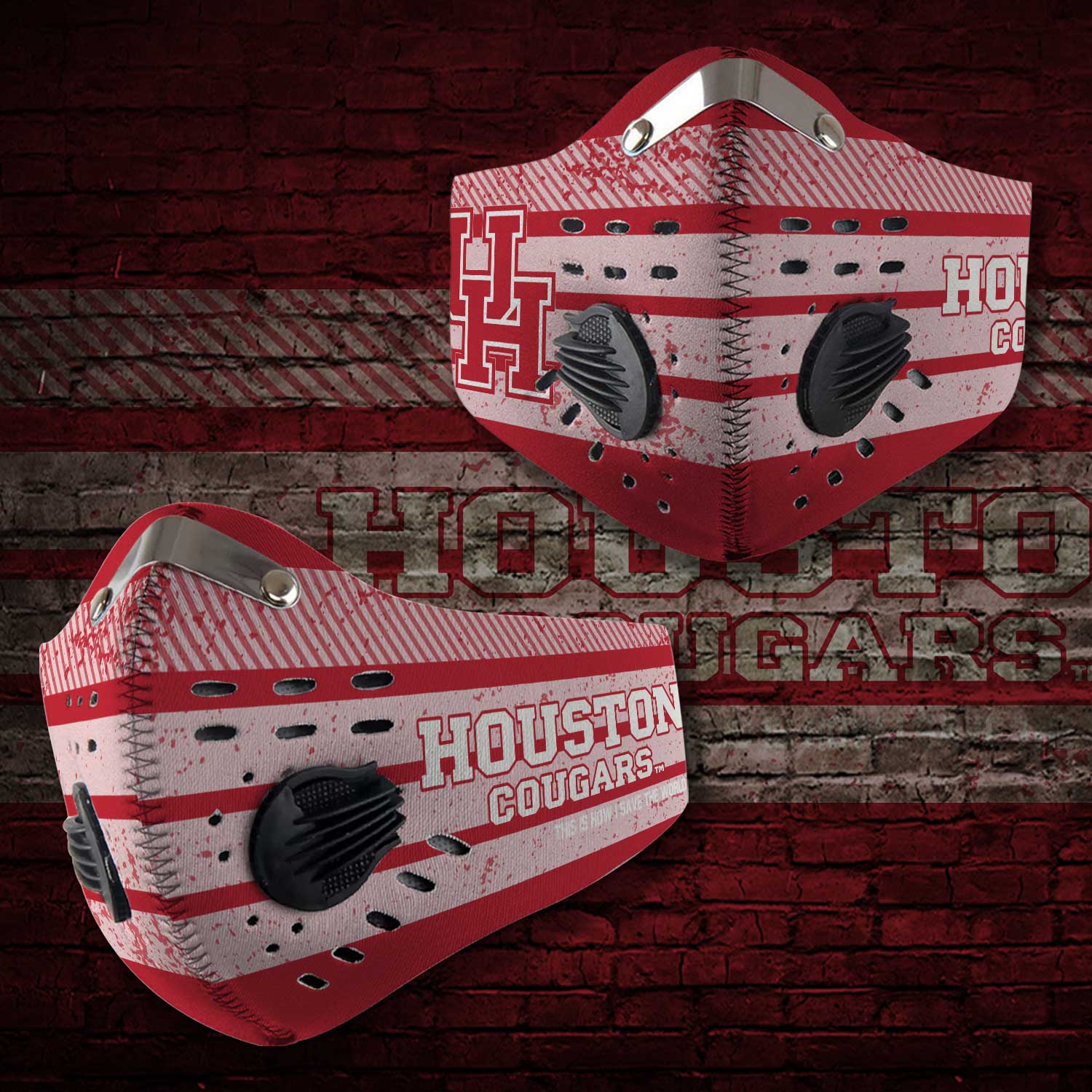 Houston cougars football this is how i save the world face mask