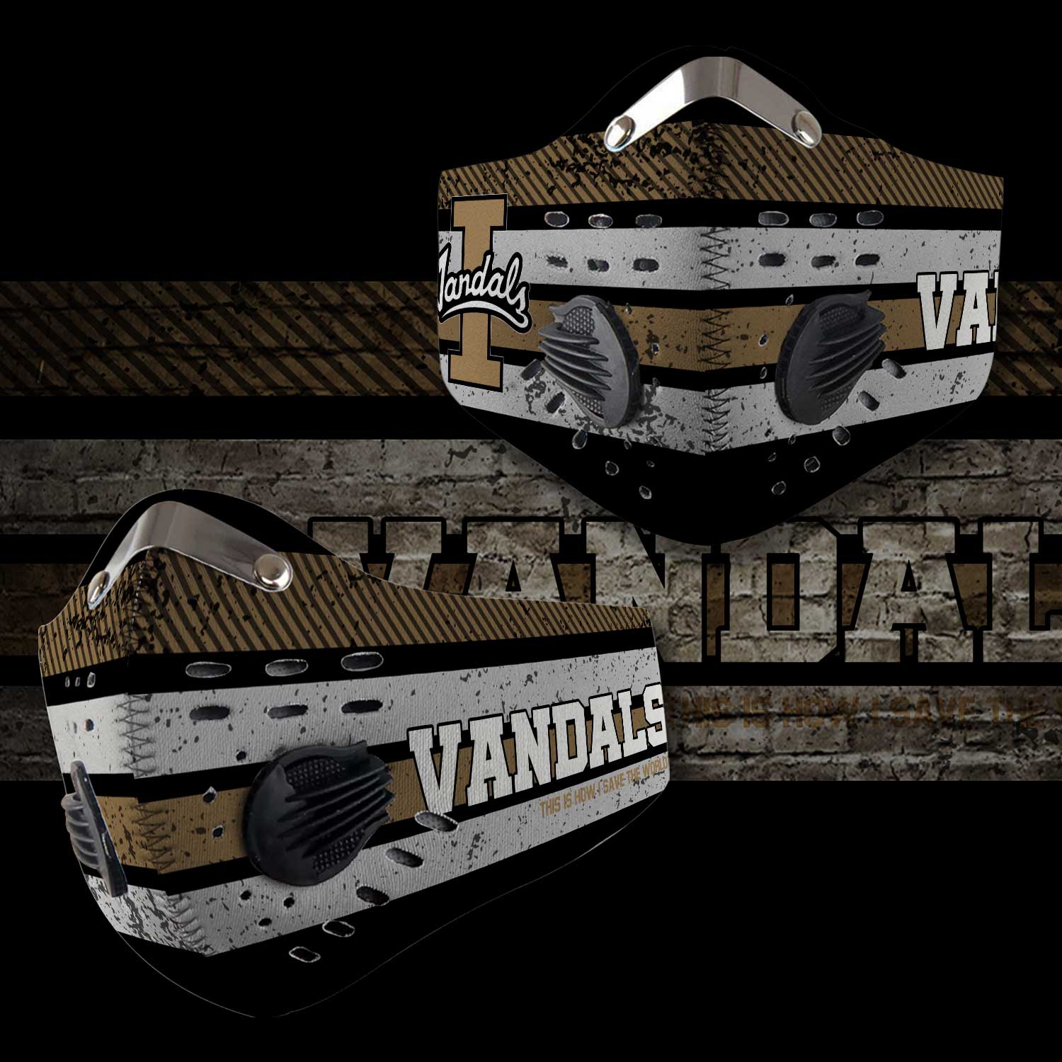 Idaho vandals football this is how i save the world face mask
