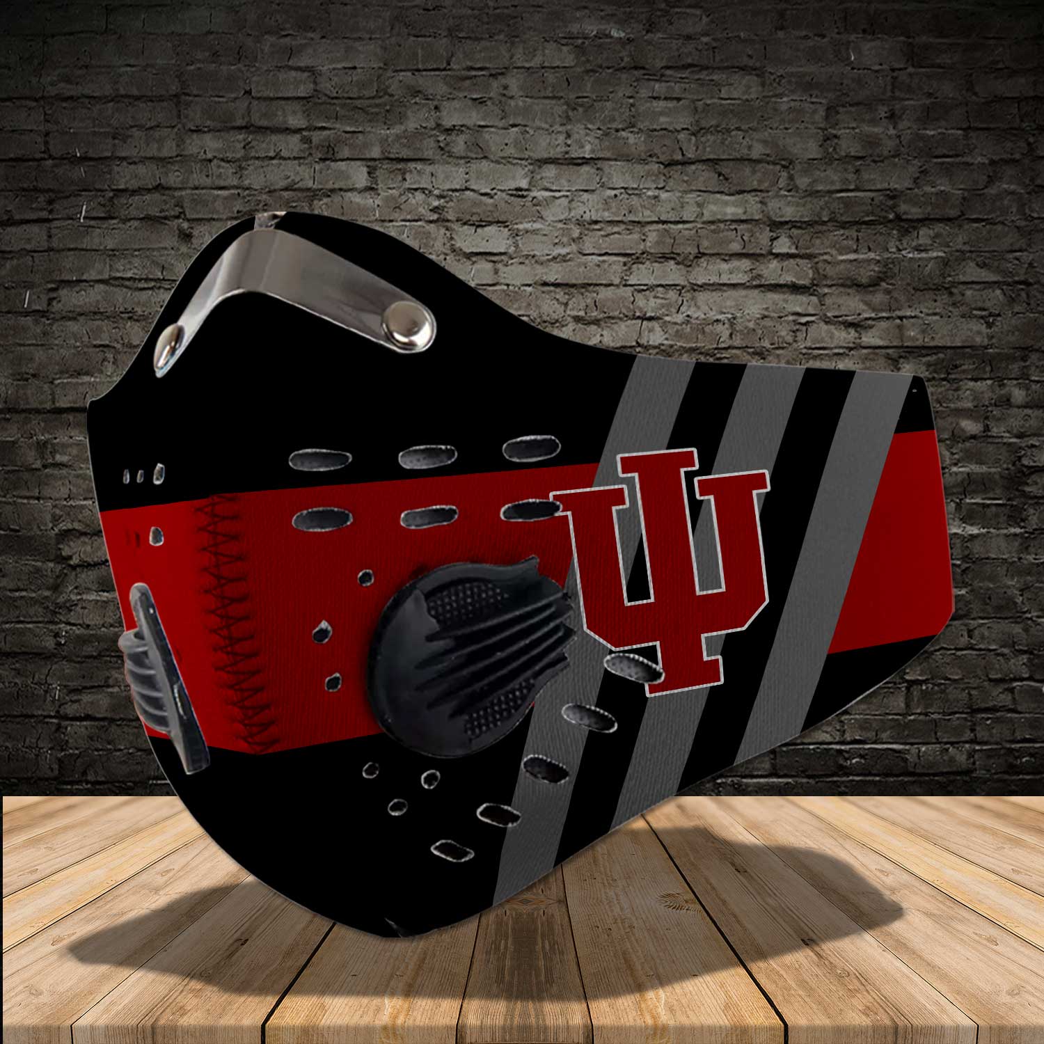 Indiana hoosiers men's basketball carbon filter face mask