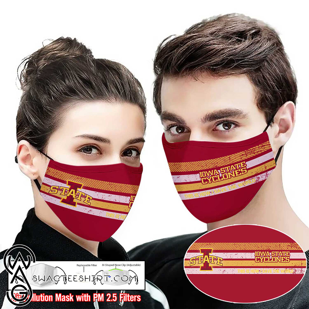 Iowa state cyclones this is how i save the world face mask