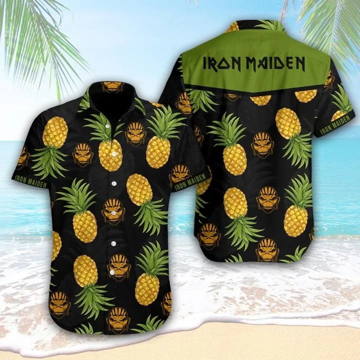 Iron maiden pineapple hawaiian shirt