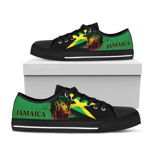 Jamaica lion low top shoes .