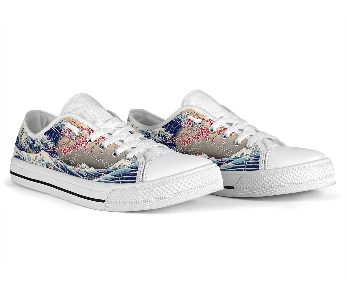 Japanese great wave off kanagawa low top shoes - pic 4