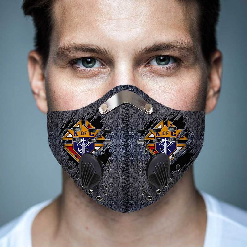 Knights of columbus anti pollution filter activated carbon face mask