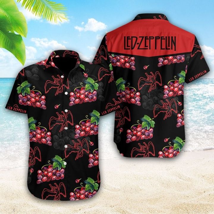 Led-zeppelin grape hawaiian shirt