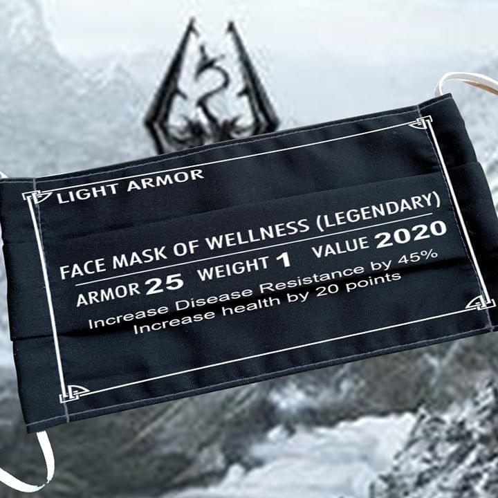 Light Armor Face mask of wellness legendary Armor 25 Weight 1 Value 2020 Increase disease resistance mask