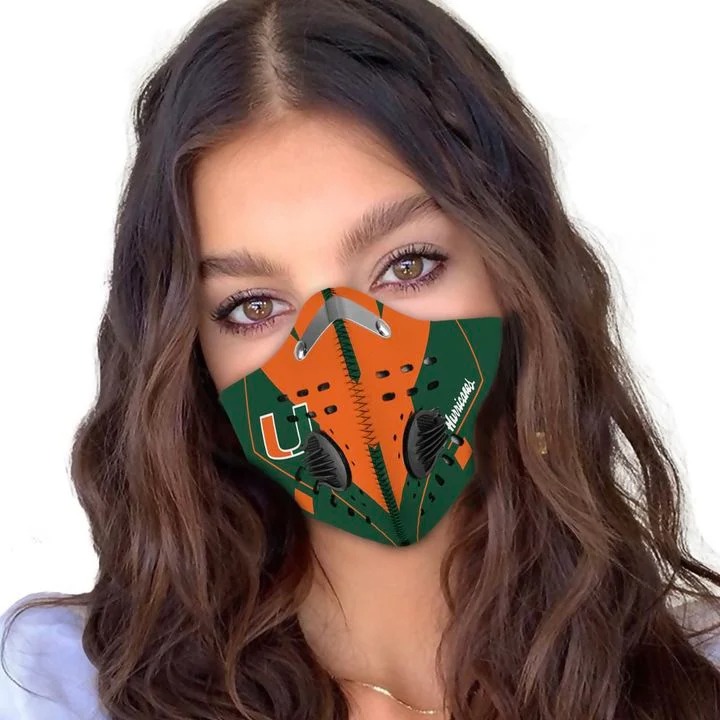Miami Hurricanes filter face mask - pic 1
