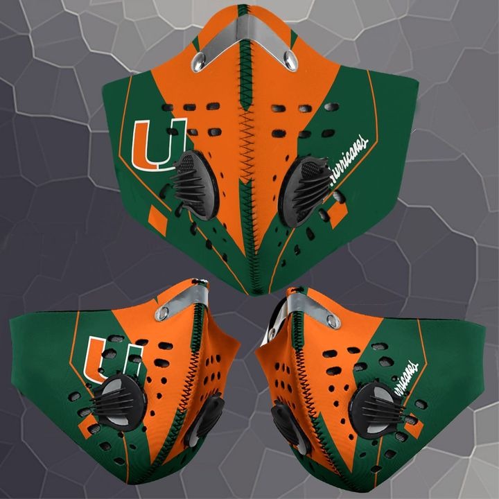 Miami Hurricanes filter face mask - pic 3