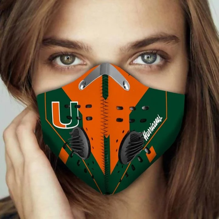 Miami Hurricanes filter face mask