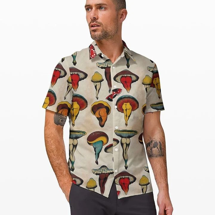 Mushroom body hawaiian shirt and hoodie