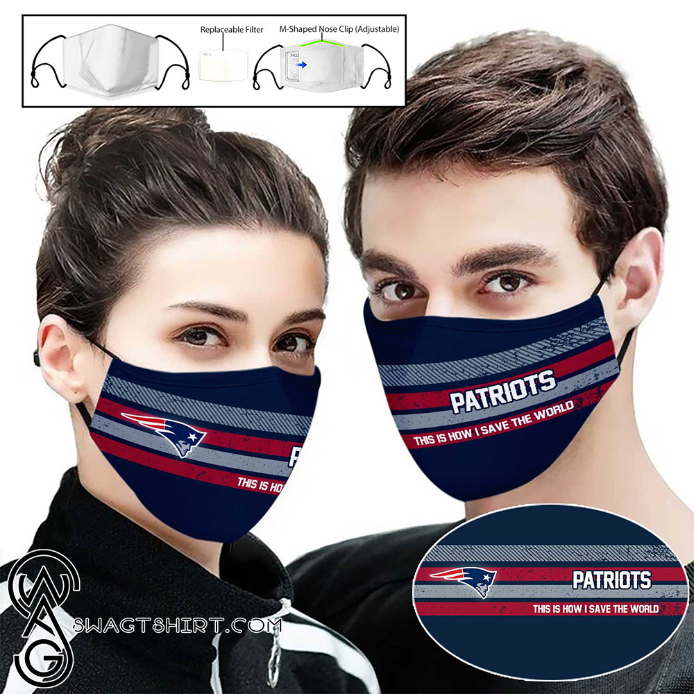 New england patriots this is how i save the world full printing face mask
