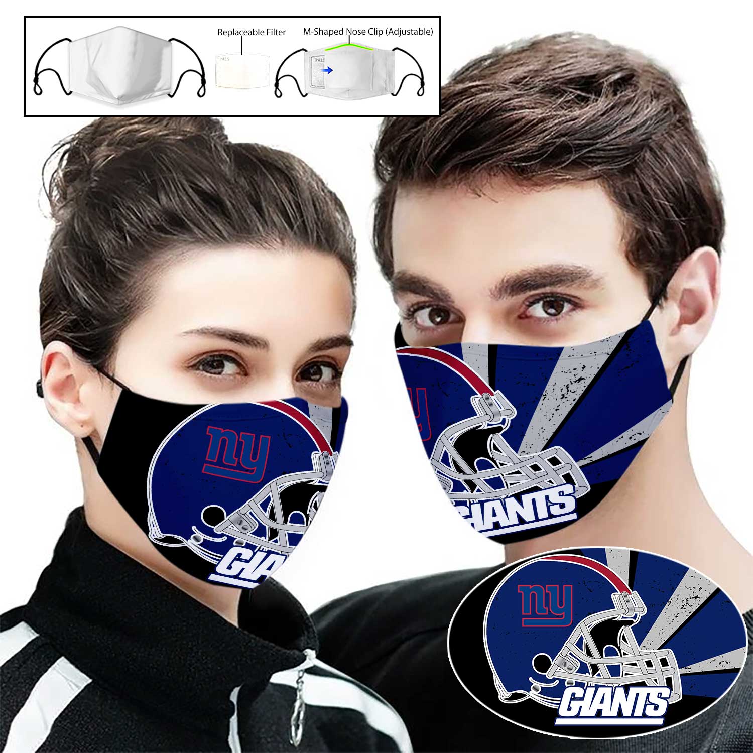 New york giants helmet full printing face mask